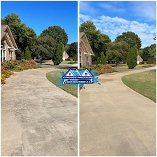 Long driveway washing before after