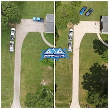 Pressure washing for driveways before after