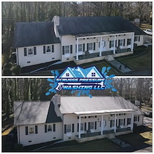 Roof cleaning before after