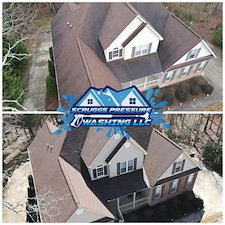 Roof cleaning for homes before after