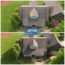 Roof soft wash before after