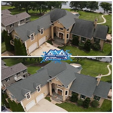 Roof washing for homes before after